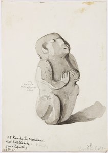 Une statue en pierre de Papantla - Adela Breton
