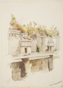 Casa de Monjas, Uxmal, Mexique Peinture de l