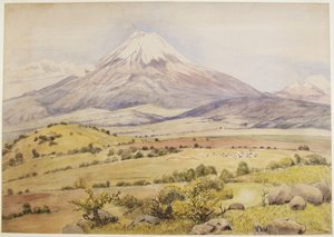 Nuage montant à 10h30 Popocatépetl depuis Atlixco, Puebla, Mexique - Adela Breton