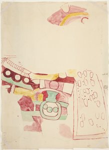 Copie de fragments de peintures de Teotihuacan, État du Mexique - Adela Breton