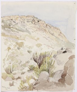 Vestiges des murs de la forteresse au sommet d