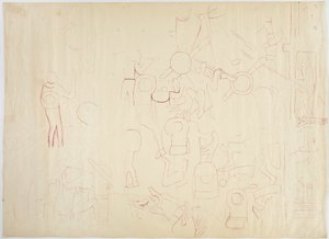 Mur sud, Temple supérieur des Jaguars, Chichen Itza, Mexique - Adela Breton