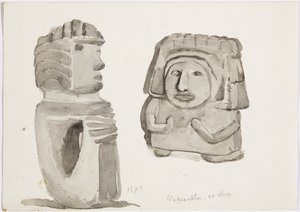 Figures en pierre à Papantla, Mexique