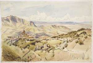 Vue près de Guanajuato, État de Guanajuato, Mexique (aquarelle) - Adela Breton