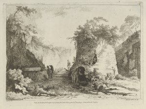 Vue du Tombeau de Virgile, XVIIIe siècle
