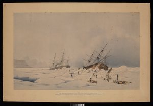 H.M.S. Phoenix et le Breadalbane au moment où ce dernier a été écrasé et coulé - Admiral Edward Augustus (after) Inglefield