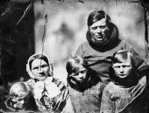 Officiel danois (Hans Elberg) et famille