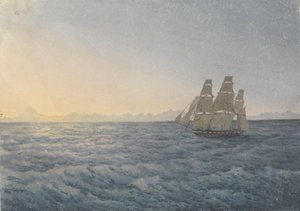 Andes, Pic Aconcagua à 170 miles de distance, 18 juin 1849 - Admiral Sir Edward Gennys Fanshawe