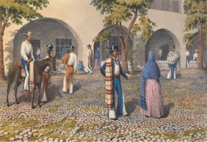 Mexicains, Plaza à Tepic [Mexique], 19 août - 13 août 1850 - Admiral Sir Edward Gennys Fanshawe