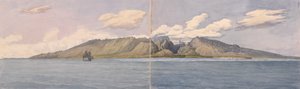 Tahiti [Îles de la Société]. Le Ravin de Fautaua - Montagne Couronne ou Diadème au centre de l