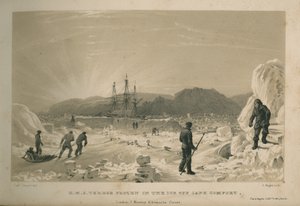 H.M.S. Terror gelé dans la glace au large du Cap Comfort - Admiral William Henry Smyth