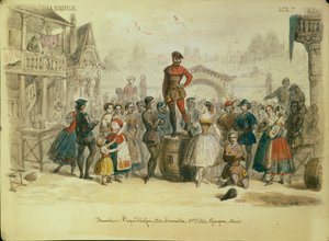 Décor de scène pour le ballet La Esmeralda de C. Pugni, 1849