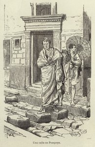 Une rue à Pompéi - Adolf Closs