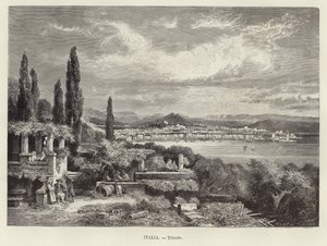 Italie - Trieste. Gravure par A Clos