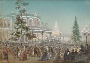 Célébration du 25e anniversaire du chemin de fer de Tsarskoe Selo à la salle de concert de la gare de Pavlovsk