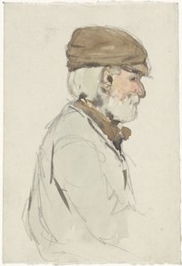 Dame avec un parasol, vue de dos - Adolf le Comte