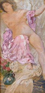 Femme avec des fleurs / femme nue avec des roses