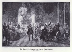 Concert de flûte au Palais de Sanssouci, Potsdam, Prusse