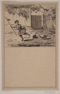 Le brave héros. No. 6 dans Chr. Winther et M. Rørbye, "25 Images pour petits enfants" - Johan Adolph Kittendorff