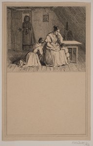 Une famille pauvre. N° 25 dans Chr. Winther et M. Rørbye, "25 Images pour petits enfants"
