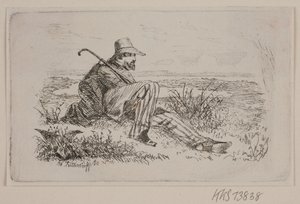 Un voyageur assis - Johan Adolph Kittendorff