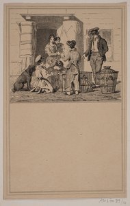 Oiseaux en captivité. N° 9 dans Chr. Winther et M. Rørbye, "25 Images pour petits enfants"