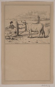 La fille et le garçon. N° 12 dans Chr. Winther et M. Rørbye, "25 images pour petits enfants"