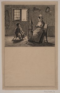 Mère et fils. N° 18 dans Chr. Winther et M. Rørbye, "25 Images pour petits enfants"