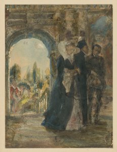 Conseil de famille. Étude - Adolph Menzel