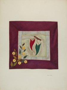 Détail de couvre-lit appliqué, 1941