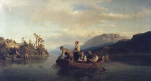 Soirée à Krøderen - Adolph Tidemand