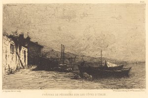 Cabanes de pêcheurs sur les côtes d