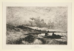 Un soir, bords du Rhône à Rix - Adolphe Appian