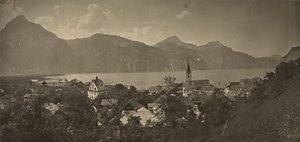 Vue de Flüelen, en Suisse - Adolphe Braun