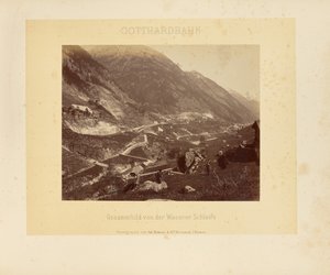 Chemin de fer du Gothard : image globale de la boucle de Wasen - Adolphe Braun and Cie