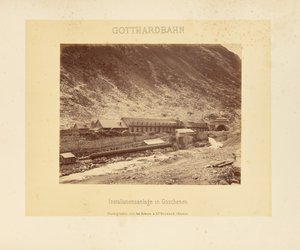 Chemin de fer du Gothard : installation à Göschenen