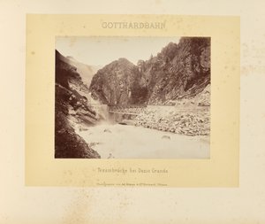 Chemin de fer du Gothard : pont du Tessin près de Dazio Grande