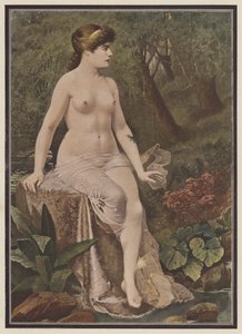Femme assise à la campagne - Adolphe Frederic Lejeune