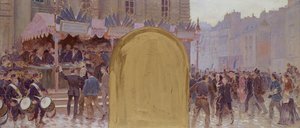 Enrôlement des volontaires, Place du Panthéon
