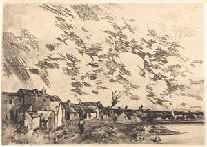 Village sur le bord d