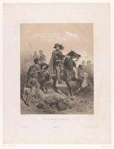 Général Giuseppe Garibaldi en tant que chef dans la Bataille de Varèse