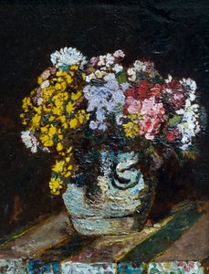 Un vase de fleurs sauvages, vers 1870-80 - Adolphe Joseph Thomas Monticelli