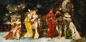 Personnages sur une Terrasse avec Faust et Méphisto, c.1875-1880