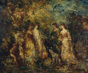 Jeu de dames - Adolphe Joseph Thomas Monticelli