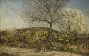 Paysage avec verger en fleurs - Adolphe Joseph Thomas Monticelli