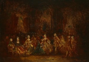 Personnes en costumes Louis XV