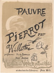 Affiche pour Pauvre Pierrot par Adolphe Léon Willette - Adolphe Leon Willette