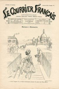 Couverture de "Le Courrier français", numéro 5, Satirique en N & B