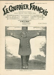 Couverture de "Le Courrier français", numéro 47, Satirique en N & B