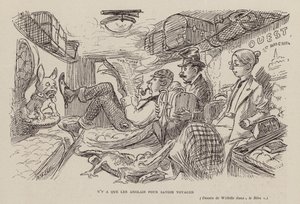 Seuls les Anglais savent voyager (lithographie) - Adolphe Leon Willette